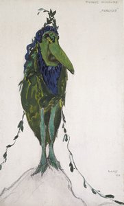 „La Divinité Mineure” jelmez „Narcisse”-hoz, 1911 (testszín és grafit fehér szőtt papíron) alkotó: Leon Bakst